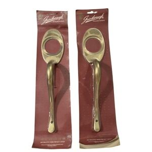 2 Vtg Brass Gainsborough Push Pull Door Handles  13" Commercial Australia‎ Made